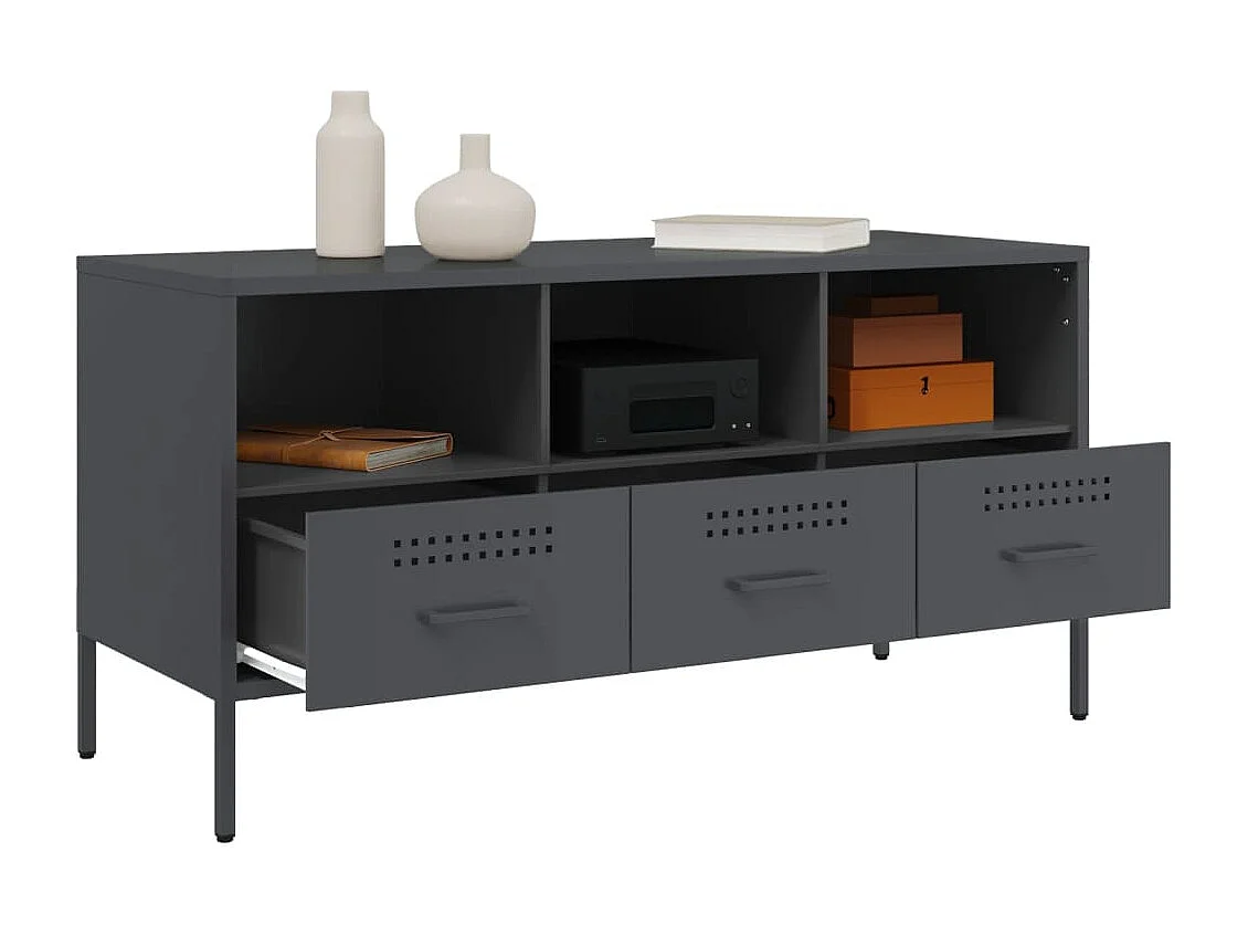 Gryln  Mueble para TV acero gris antracita 100,5x39x50,5 cm