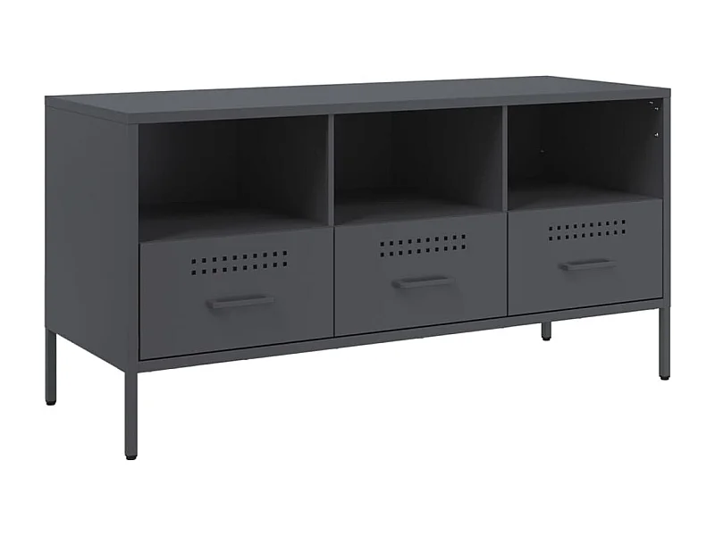 Gryln  Meuble TV anthracite 100,5x39x50,5 cm acier
