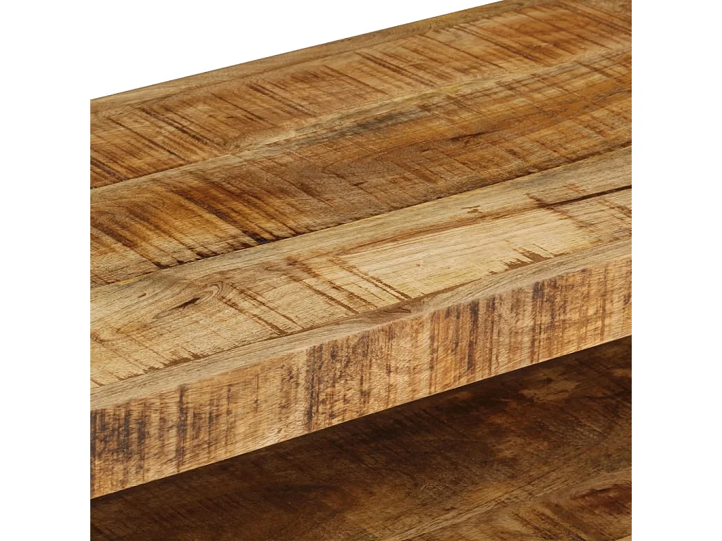 Gudrunn  Meuble TV 120x35x45 cm Bois solide de manguier