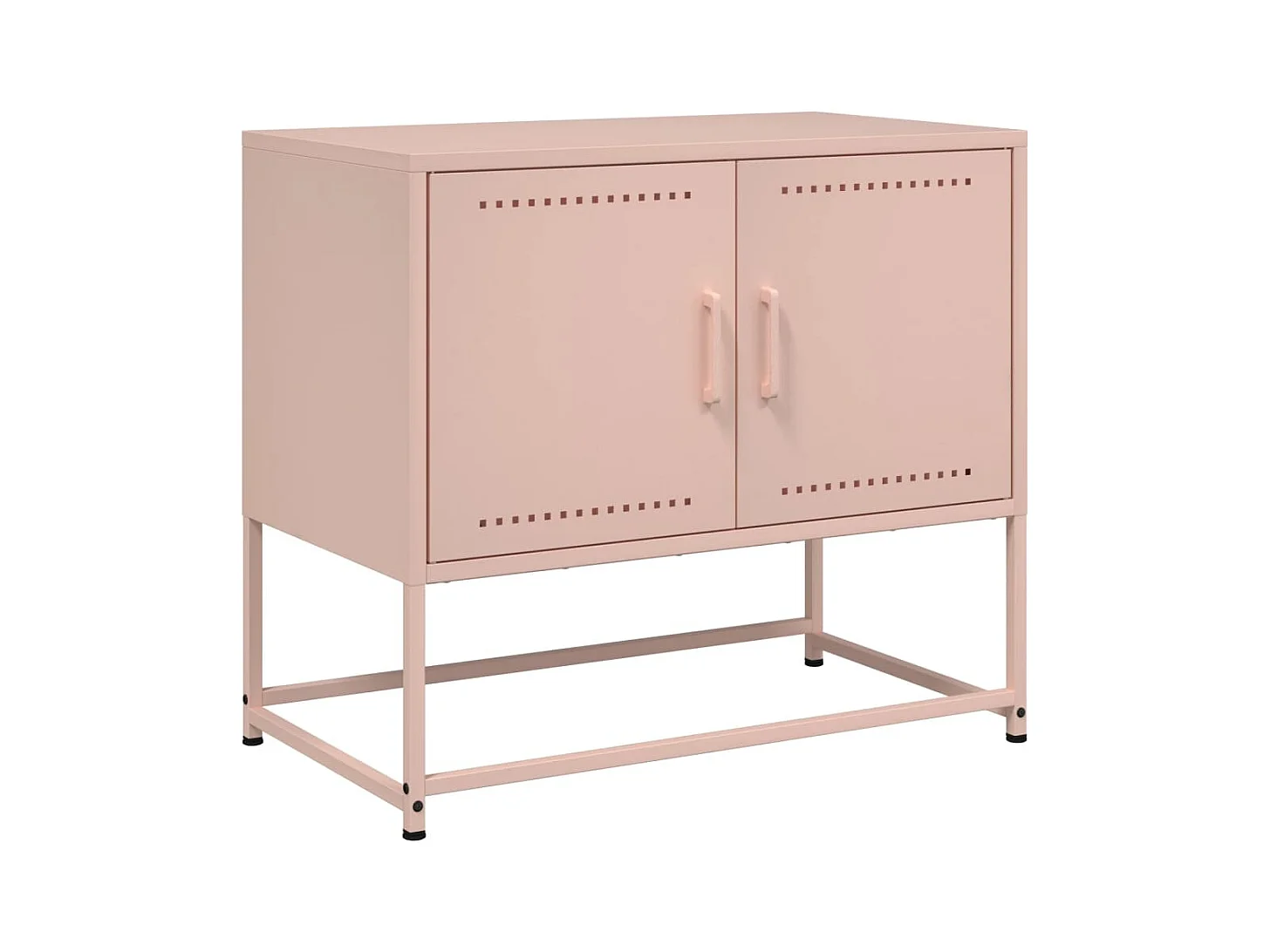 Cerlan  Meuble TV rose 68,5x39x60,5 cm acier