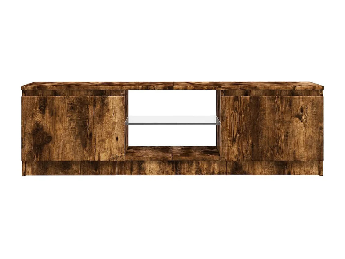 Vasil  Tv-meubel met LED-verlichting 120x30x36 cm gerookt eikenkleur