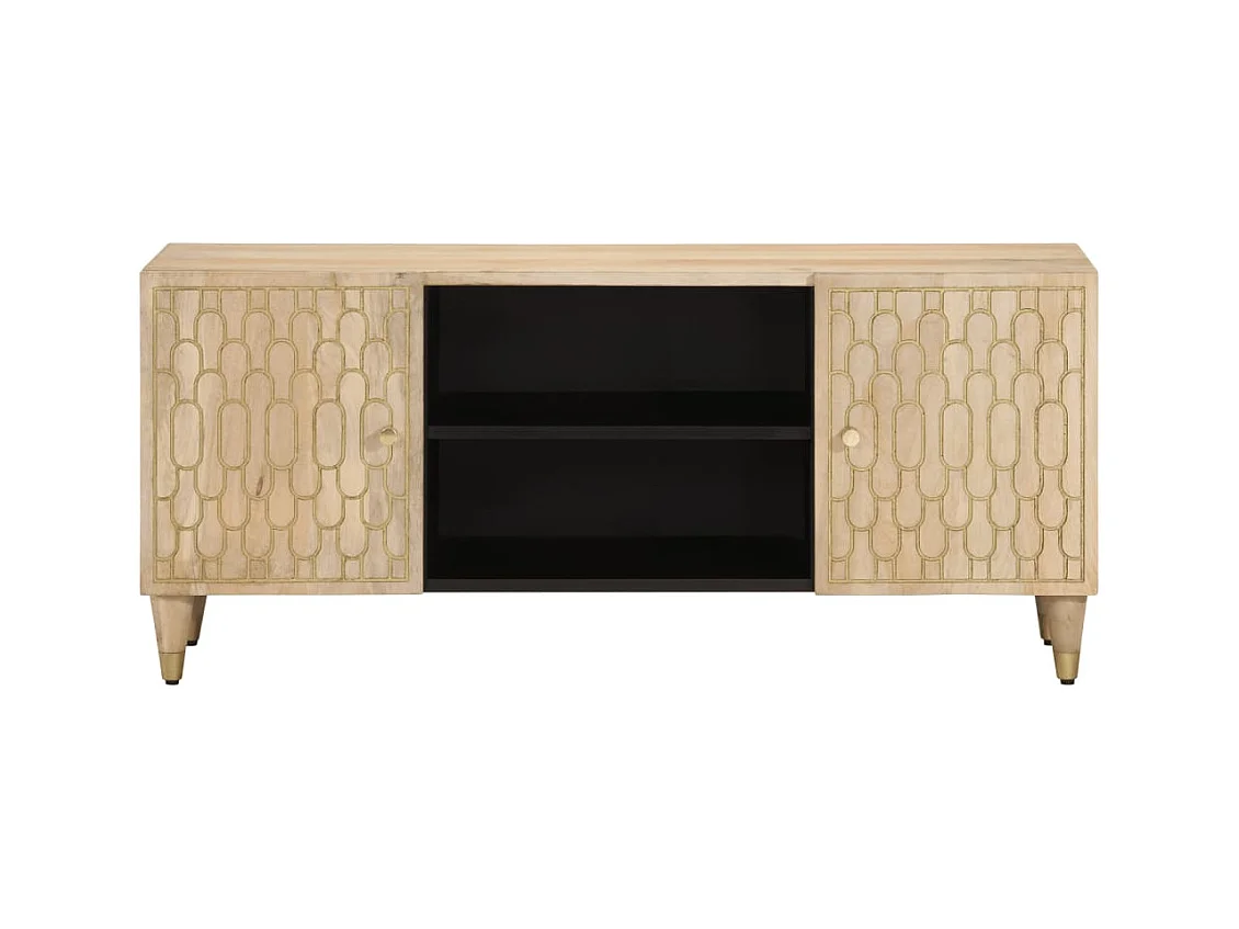 Stéphanie-Marie  Meuble TV 105x33x46 cm Bois massif de manguier