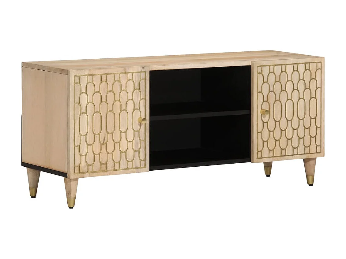 Stéphanie-Marie  Meuble TV 105x33x46 cm Bois massif de manguier