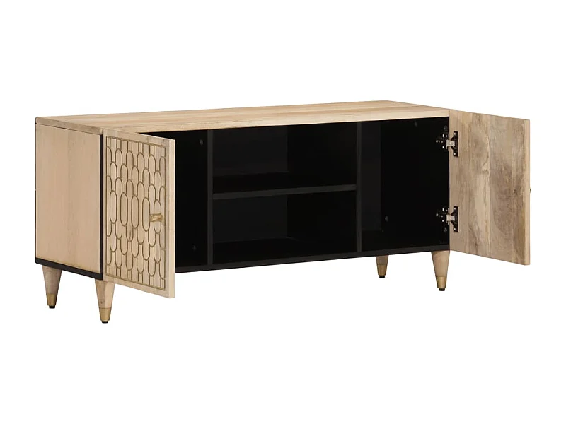 Stéphanie-Marie  Tv-meubel 105x33x46cm massief mangohout