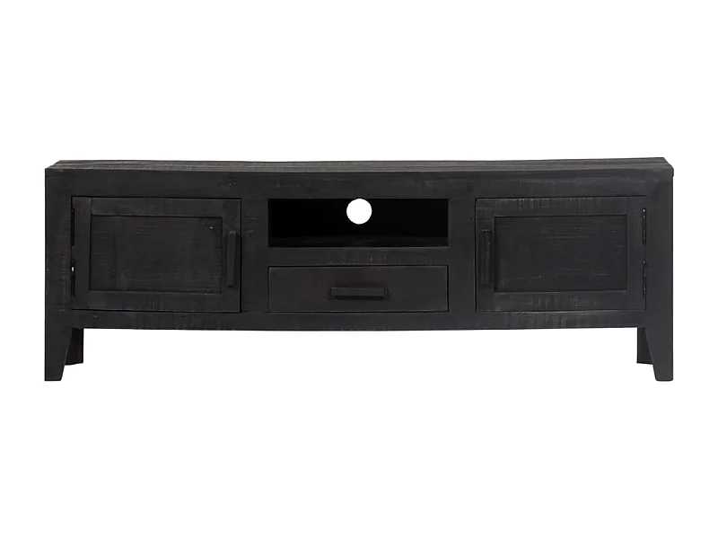 Garden Furniture -  Tv-meubel 118x30x40 cm massief mangohout zwart