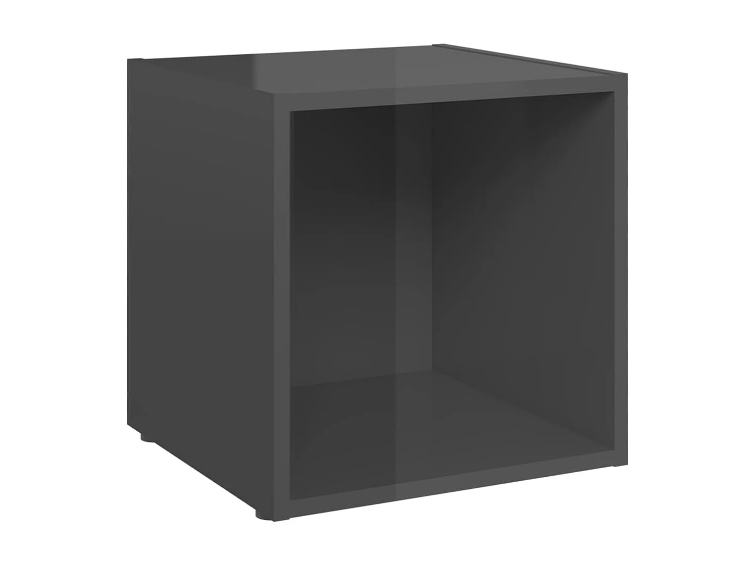 Cape Canaveral  Meubles TV 4 pcs gris brillant 37x35x37 cm bois d’ingénierie