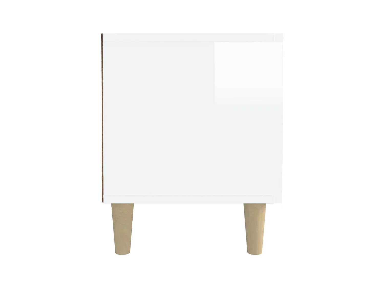 Ylenna  Meuble TV blanc brillant 180x31,5x40 cm bois d'ingénierie