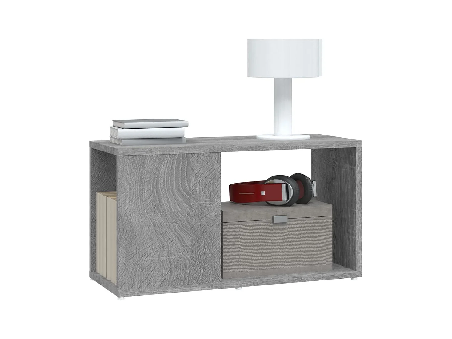 Norman  Mueble de TV madera contrachapada gris Sonoma 60x24x32 cm