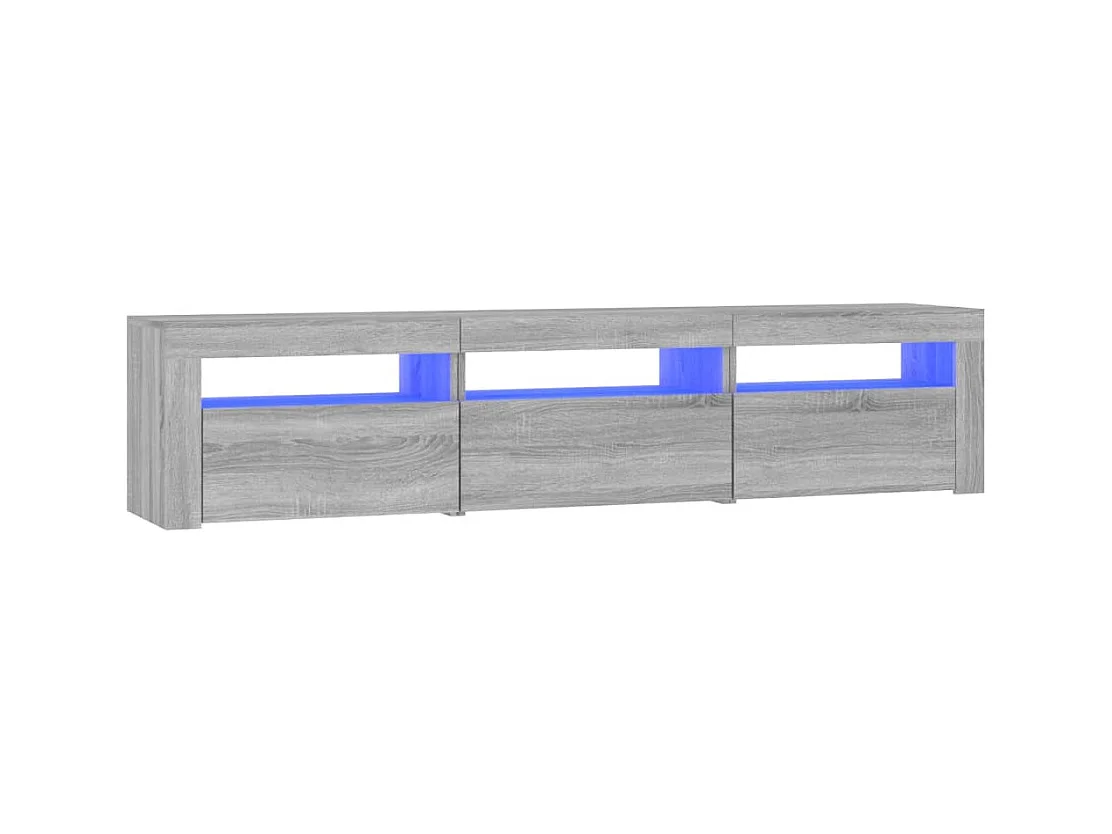 Vleteren  Tv-meubel met LED-verlichting 180x35x40 cm grijs sonoma eiken