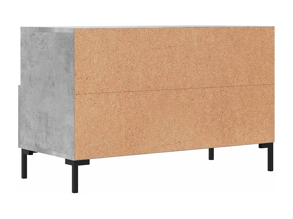 Hirlen  Meuble TV Gris béton 80x36x50 cm Bois d'ingénierie