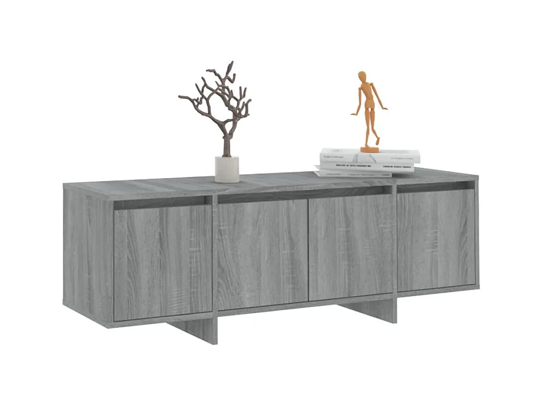 Qirin  Meuble TV Sonoma gris 120x30x40,5 cm Bois d'ingénierie