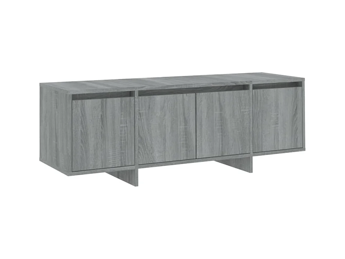 Qirin  Mueble de TV madera contrachapada gris Sonoma 120x30x40,5 cm