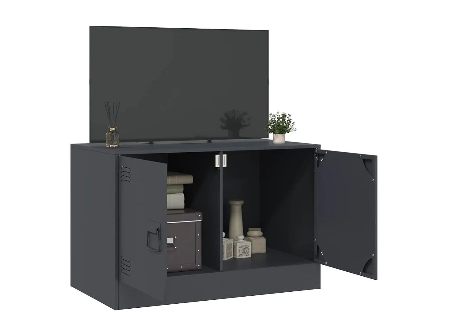 Castlerea  Meuble TV anthracite 67x39x44 cm acier