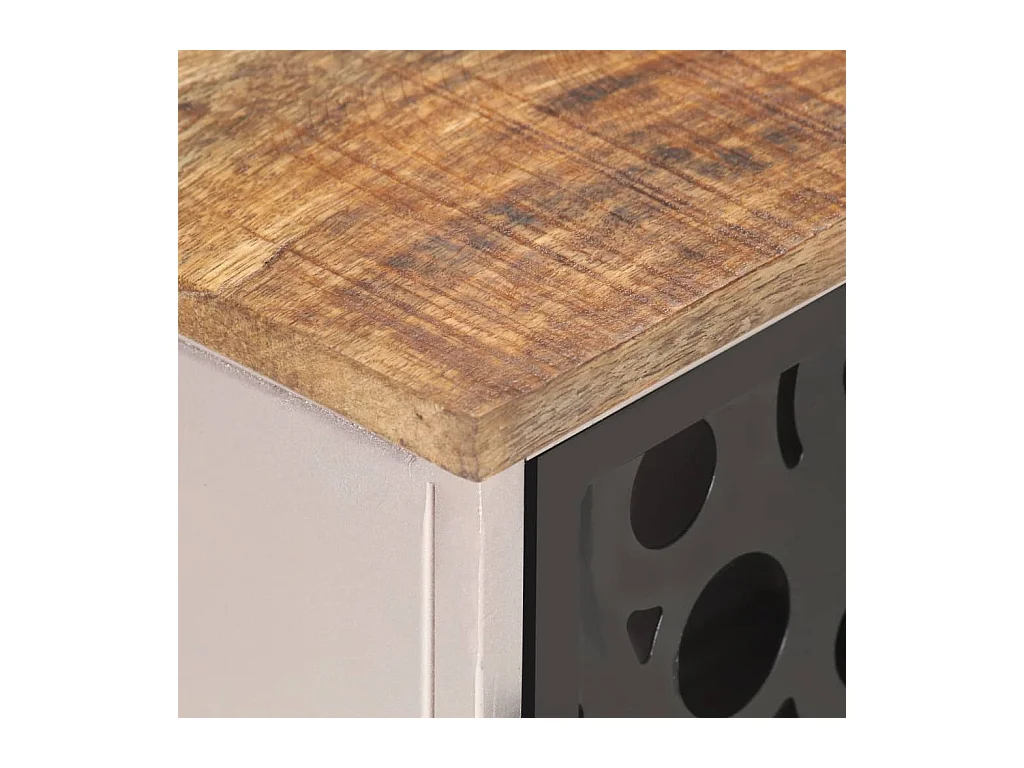 Garden Furniture -  Meuble TV 120x30x40 cm Bois de manguier brut