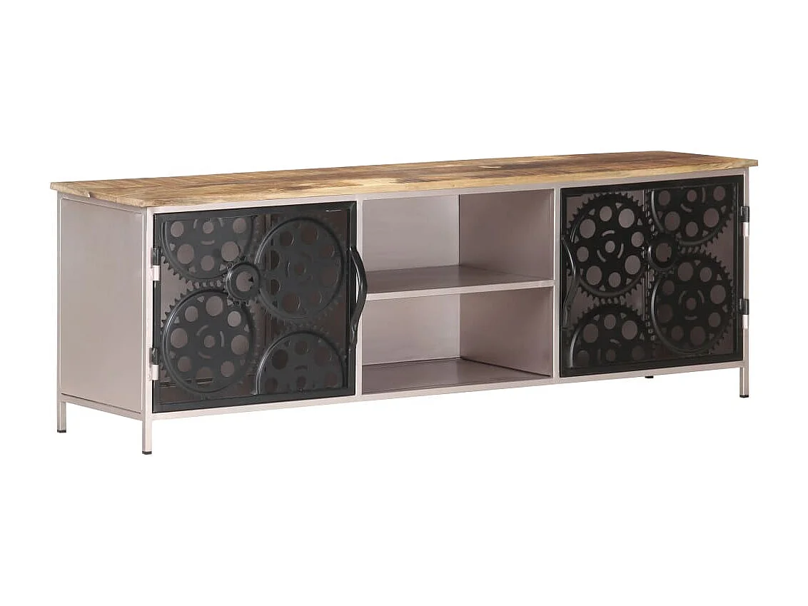 Garden Furniture -  Meuble TV 120x30x40 cm Bois de manguier brut