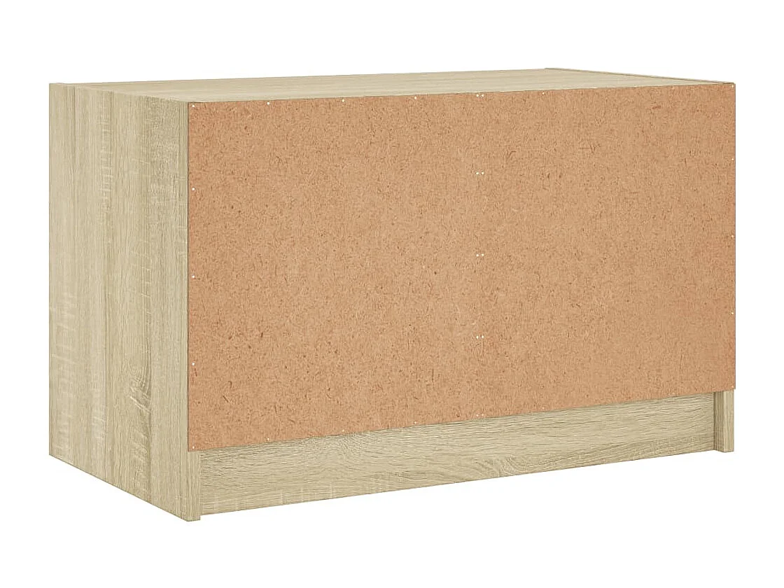 Herpen  Mueble de TV con puertas de vidrio roble Sonoma 68x37x42 cm