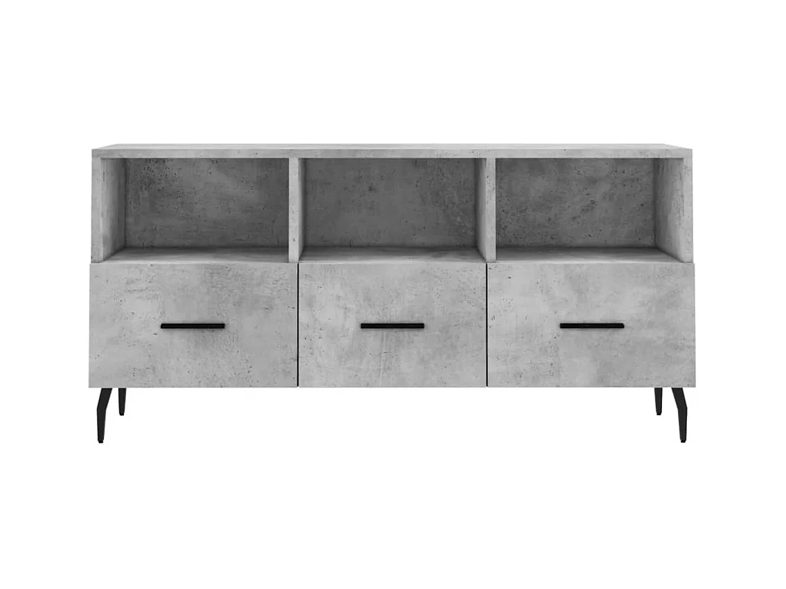 Xandir  Tv-meubel 102x36x50 cm bewerkt hout betongrijs