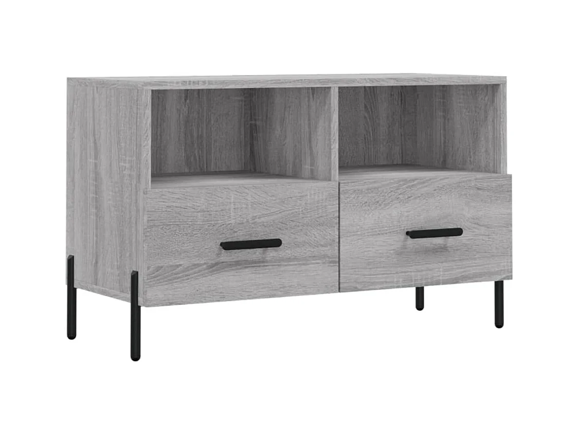Erasmo  Tv-meubel 80x36x50 cm bewerkt hout grijs sonoma eikenkleurig
