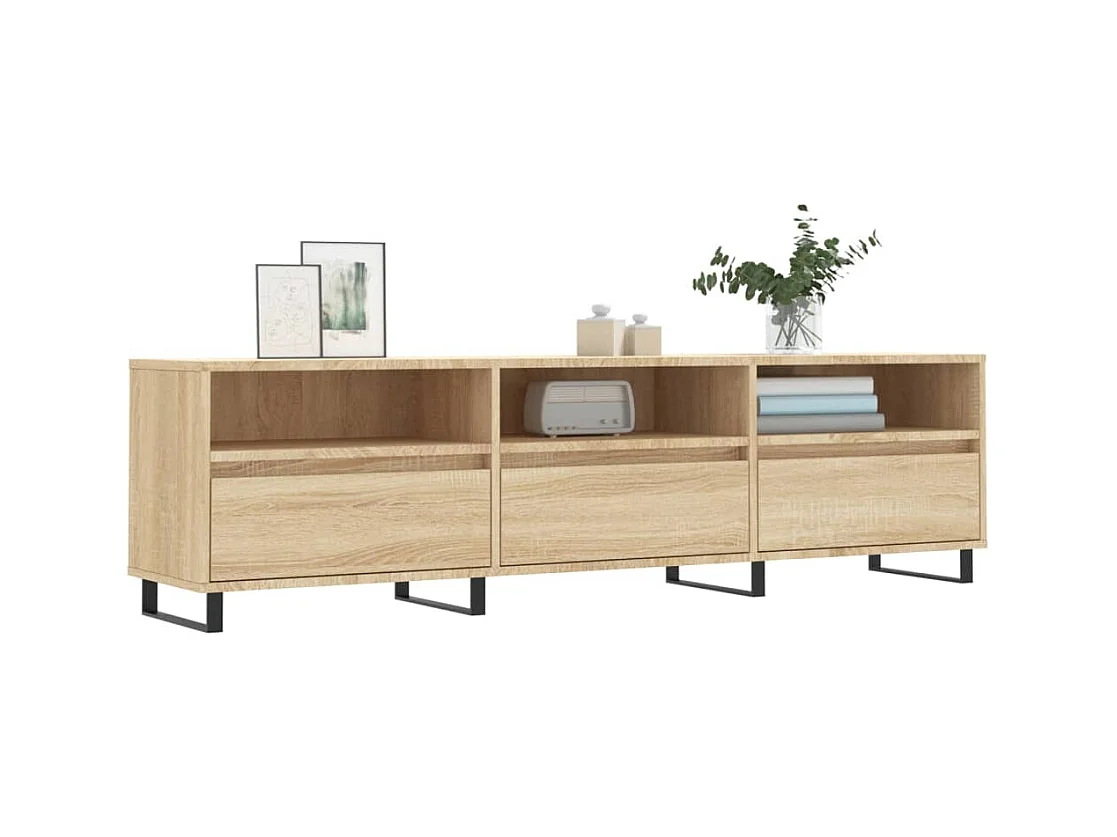 Hørning  Meuble TV chêne sonoma 150x30x44,5 cm bois d'ingénierie