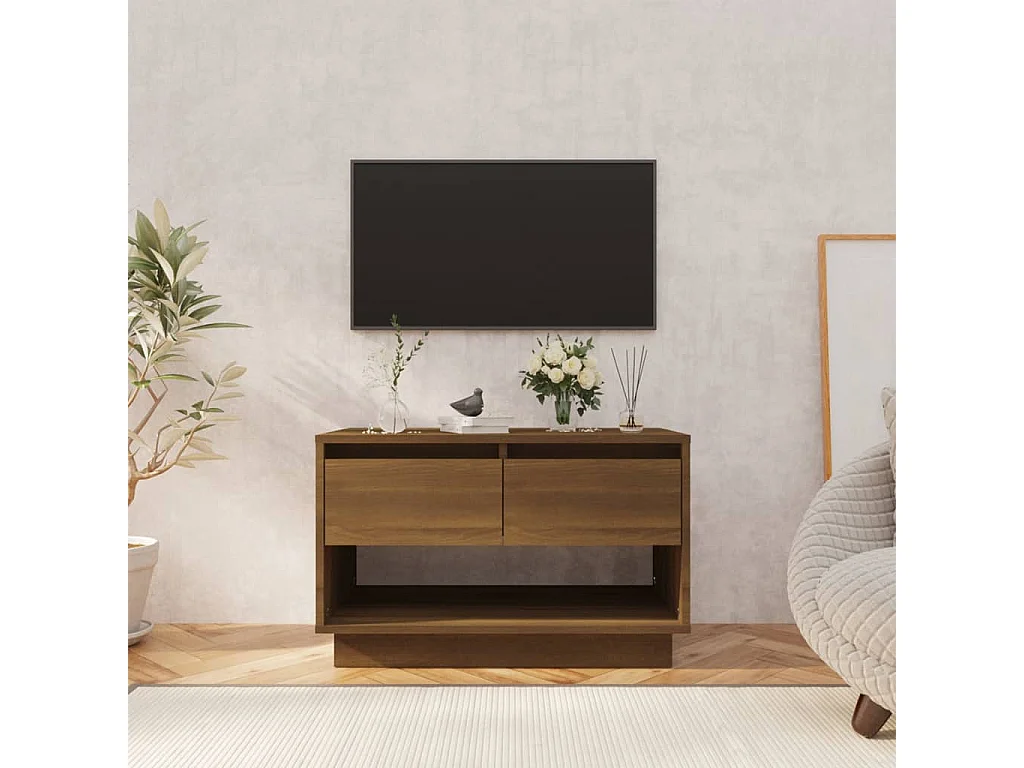Brooke Taylor  Meuble TV Chêne marron 70x41x44 cm Bois d'ingénierie