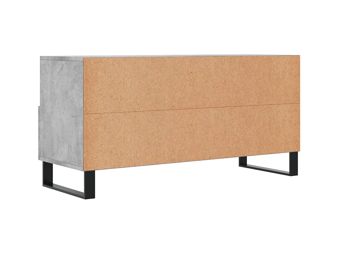 Thimister-Clermont  Meuble TV gris béton 102x36x50 cm bois d'ingénierie