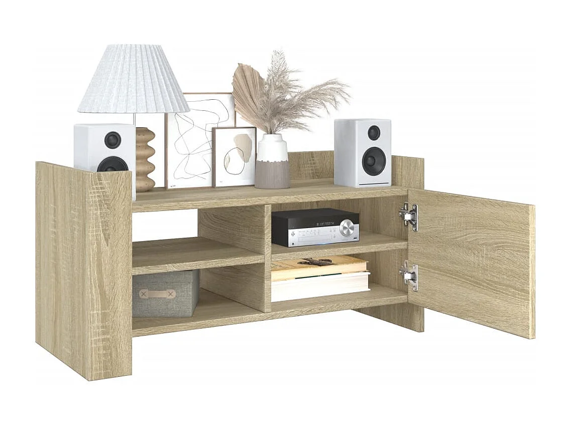 Nando  Meuble TV chêne sonoma 80x35x40 cm bois d'ingénierie
