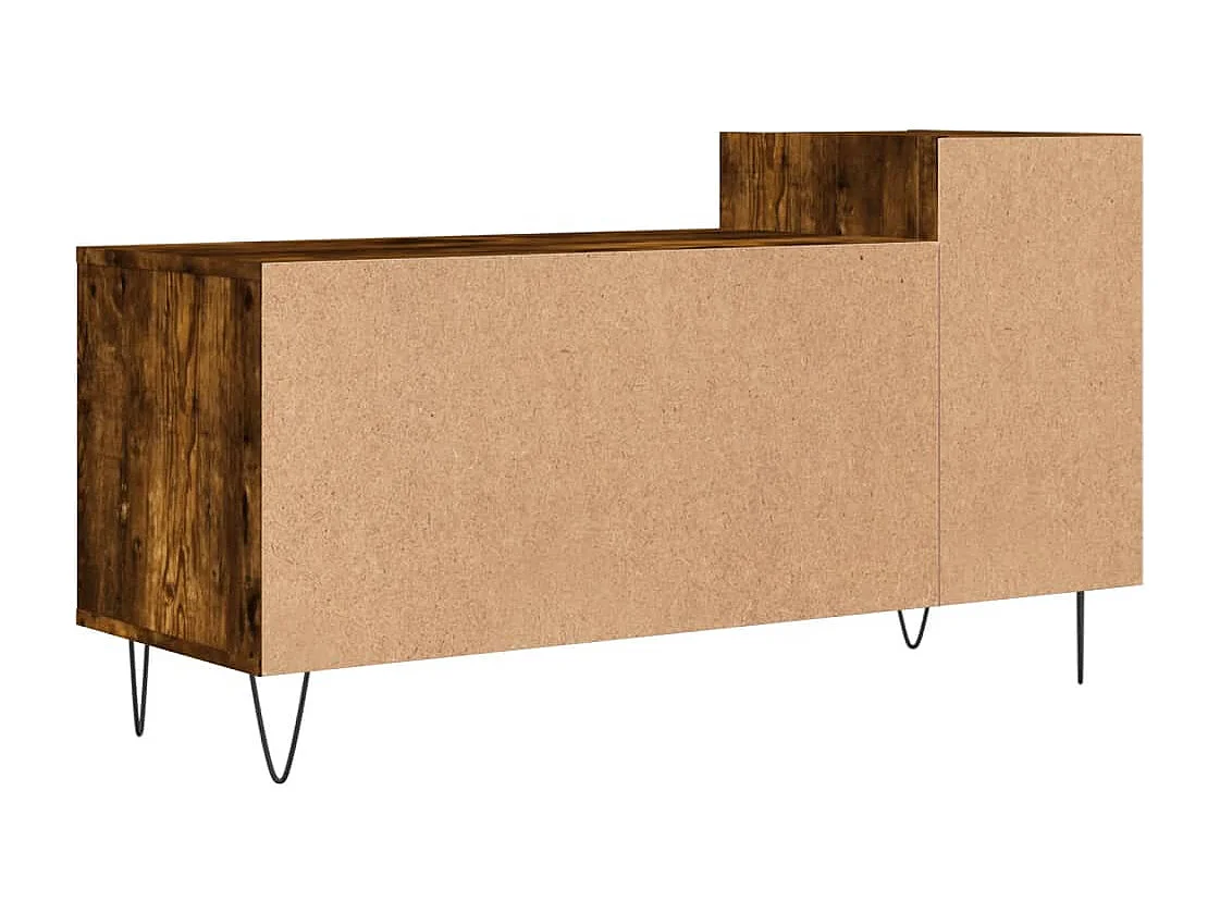 Erinor  Tv-meubel 100x35x55 cm bewerkt hout gerookt eikenkleurig