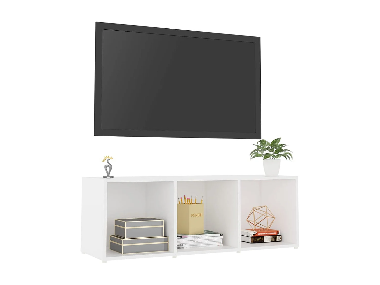 Cootehall  Tv-meubel 107x35x37 cm bewerkt hout wit