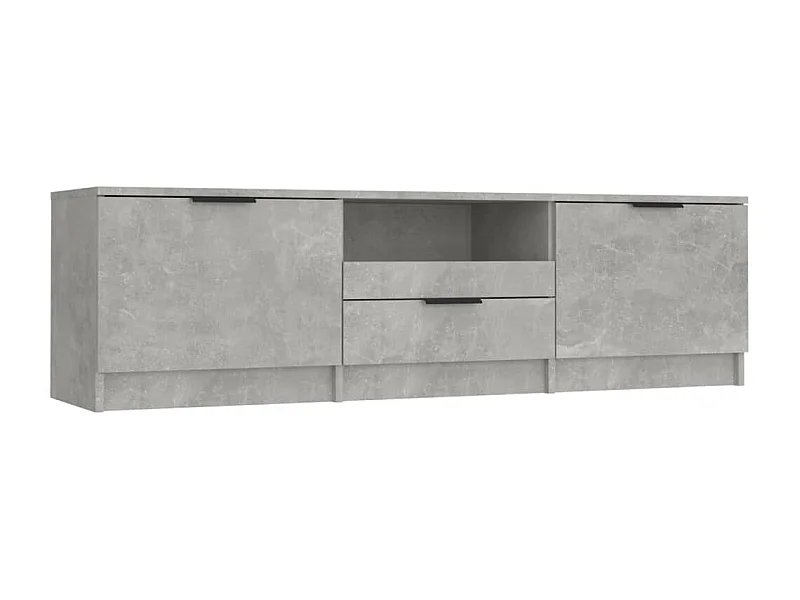 Waldor  Mueble de TV madera contrachapada gris hormigón 140x35x40 cm