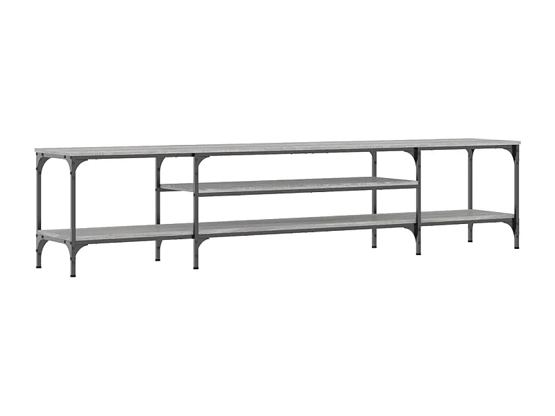 Numa  Meuble TV sonoma gris 201x35x45 cm bois d'ingénierie et fer