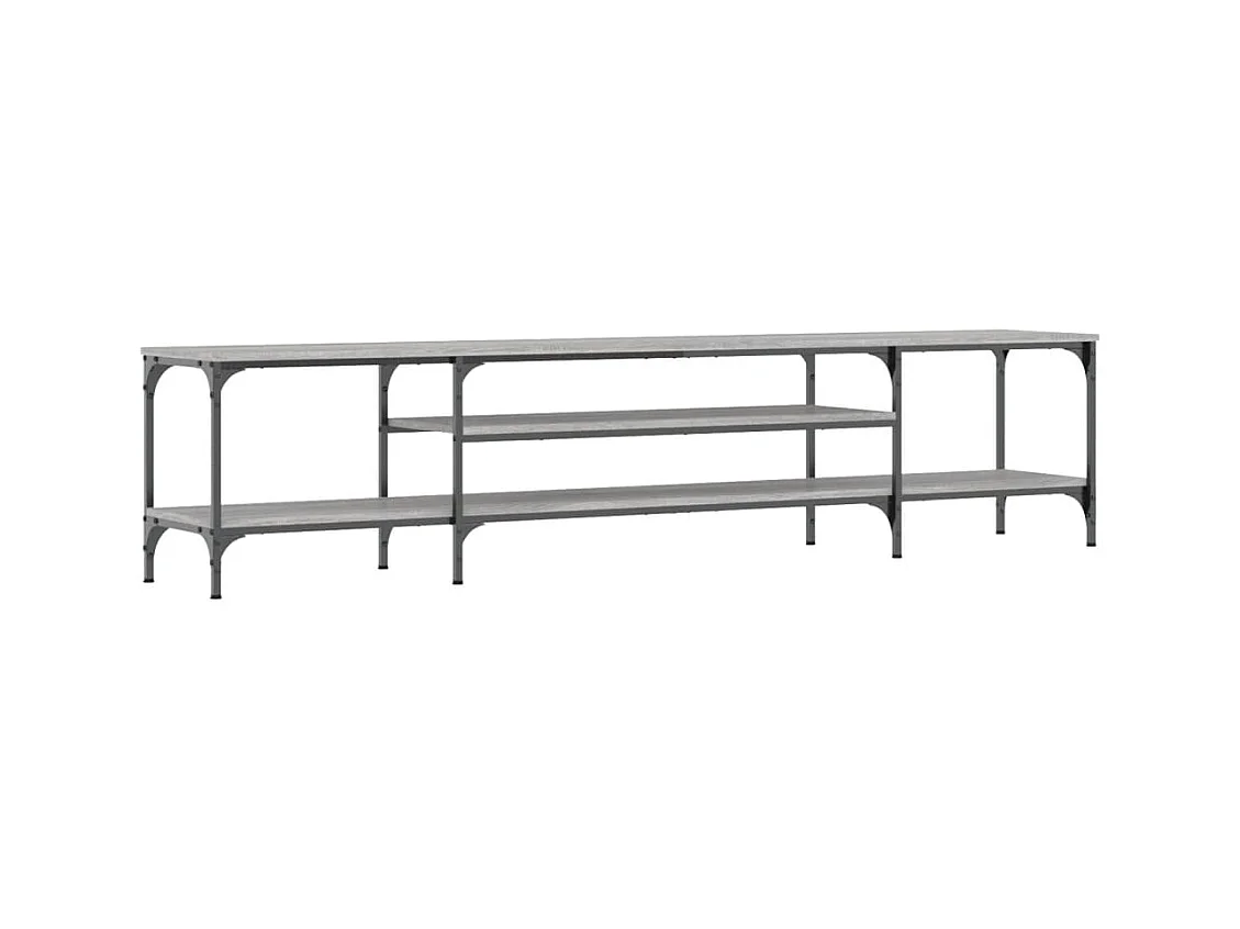 Numa  Mueble TV madera ingeniería y erro gris Sonoma 201x35x45 cm