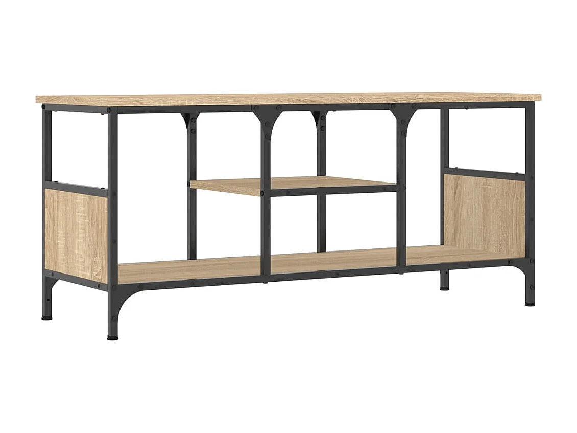 Numa  Meuble TV chêne sonoma 100x35x45 cm bois d'ingénierie et fer