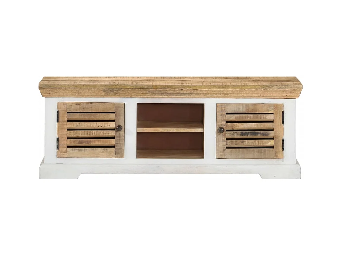 Garden Furniture -  Meuble TV 110x30x40 cm Bois massif de manguier