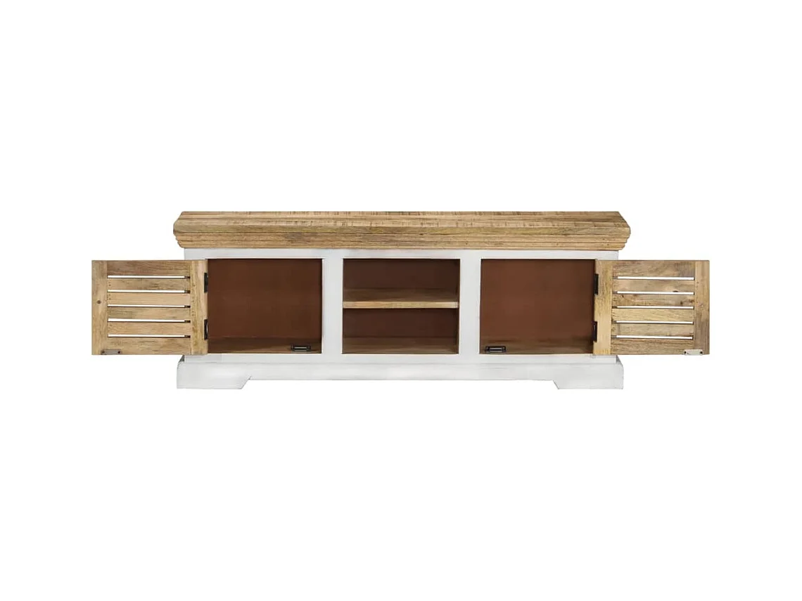 Garden Furniture -  Meuble TV 110x30x40 cm Bois massif de manguier