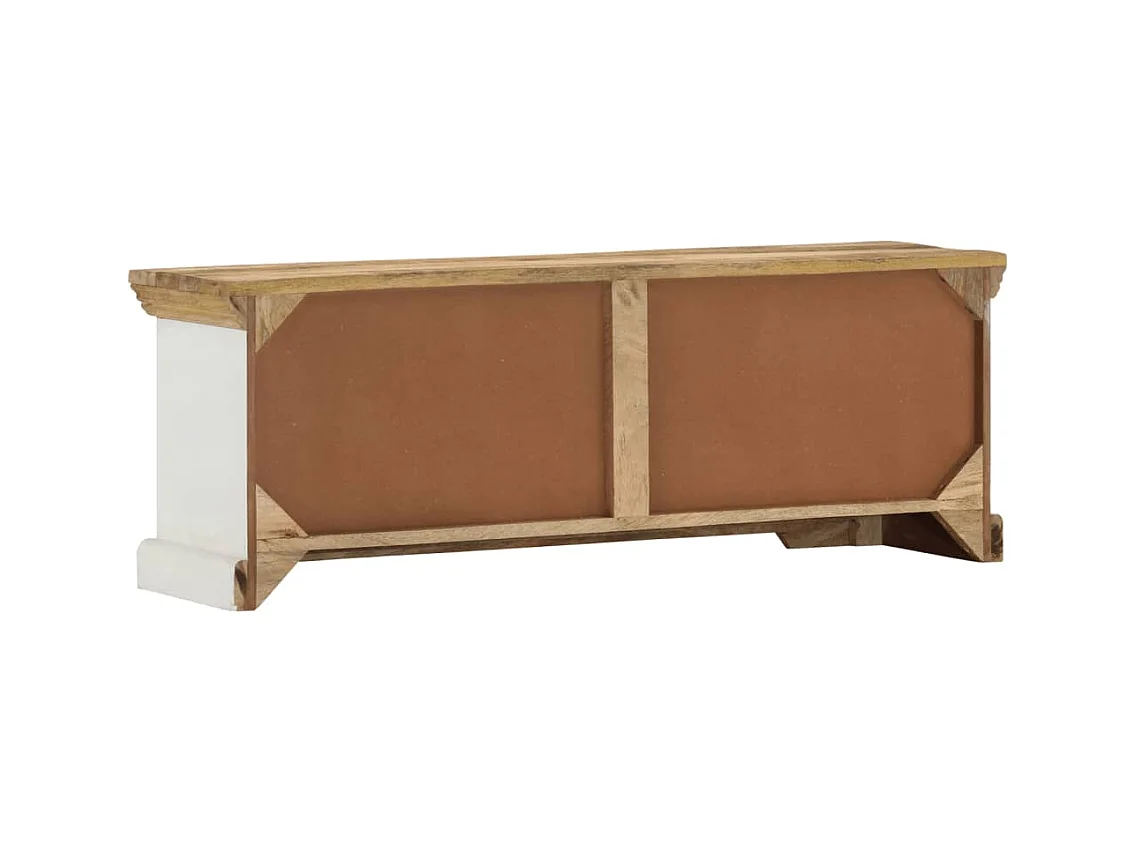 Garden Furniture -  Meuble TV 110x30x40 cm Bois massif de manguier