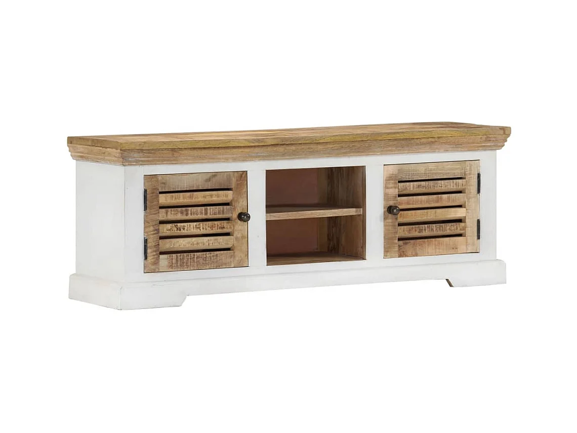 Garden Furniture -  Mueble de TV madera maciza de mango 110x30x40 cm