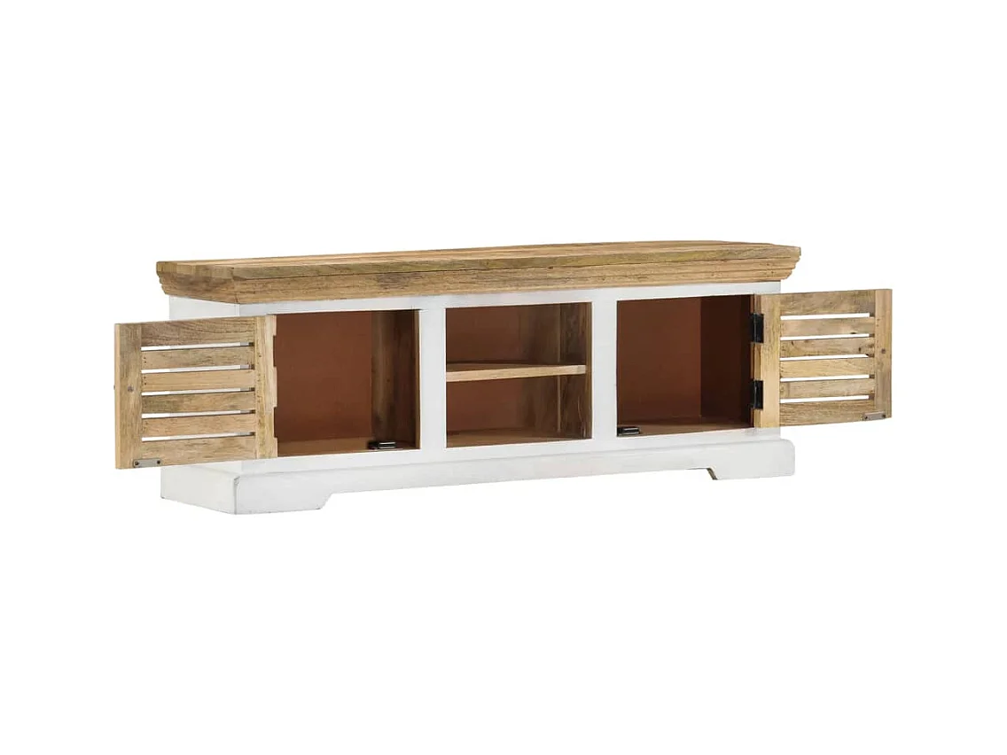 Garden Furniture -  Mueble de TV madera maciza de mango 110x30x40 cm