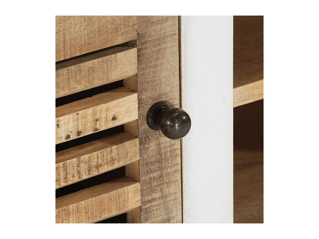 Garden Furniture -  Mueble de TV madera maciza de mango 110x30x40 cm