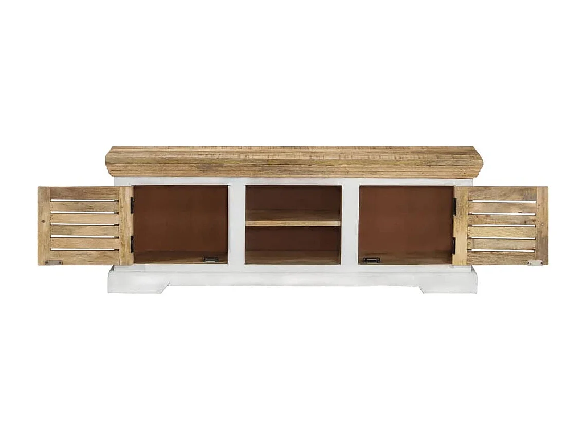 Garden Furniture -  Meuble TV 110x30x40 cm Bois massif de manguier