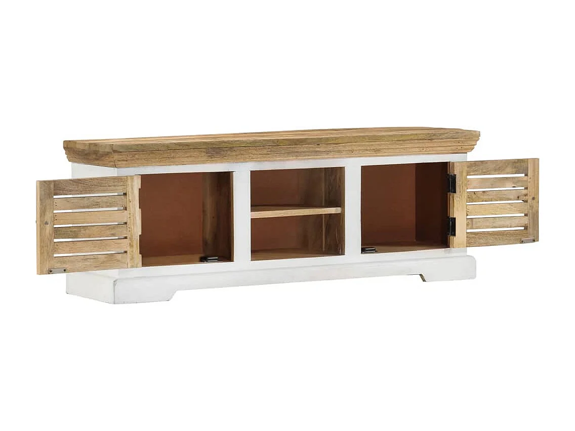 Garden Furniture -  Meuble TV 110x30x40 cm Bois massif de manguier