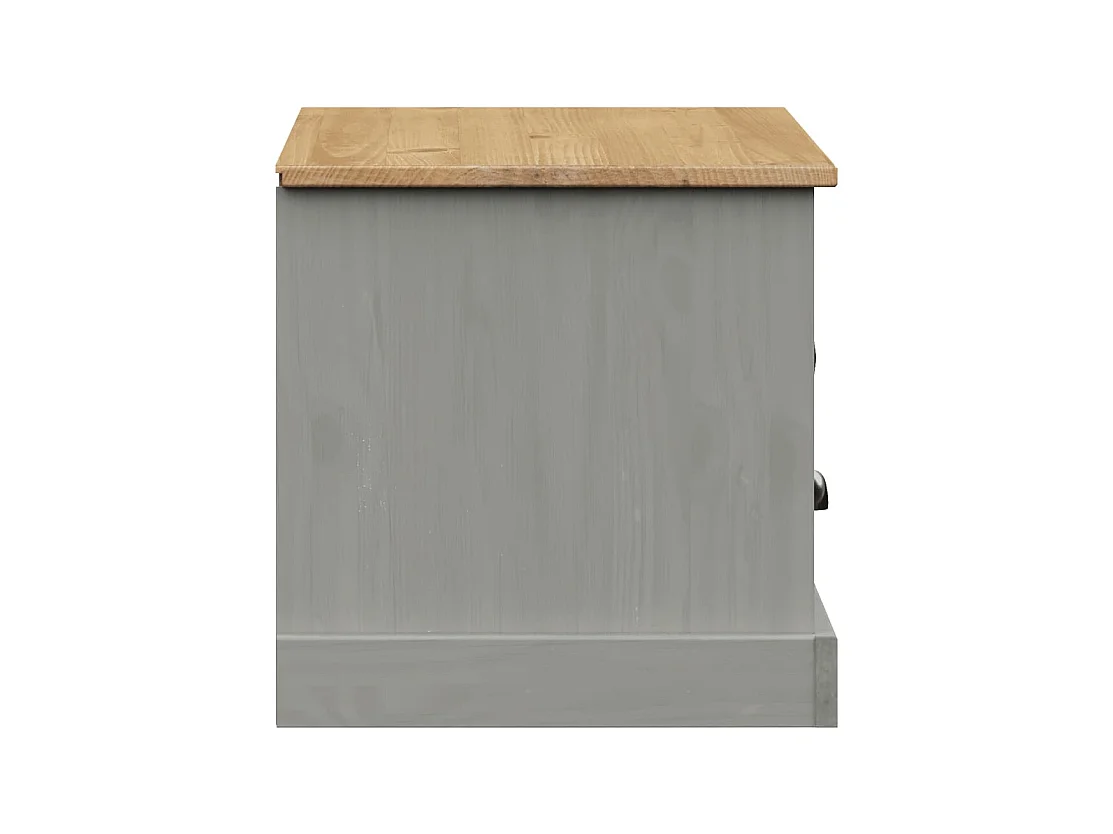 Sylna  Meuble TV VIGO gris 106x40x40 cm bois massif de pin