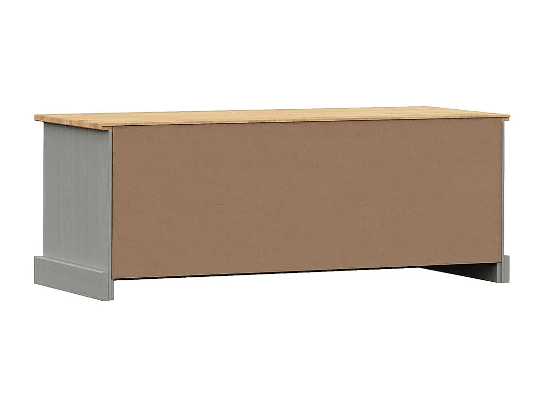 Sylna  Meuble TV VIGO gris 106x40x40 cm bois massif de pin
