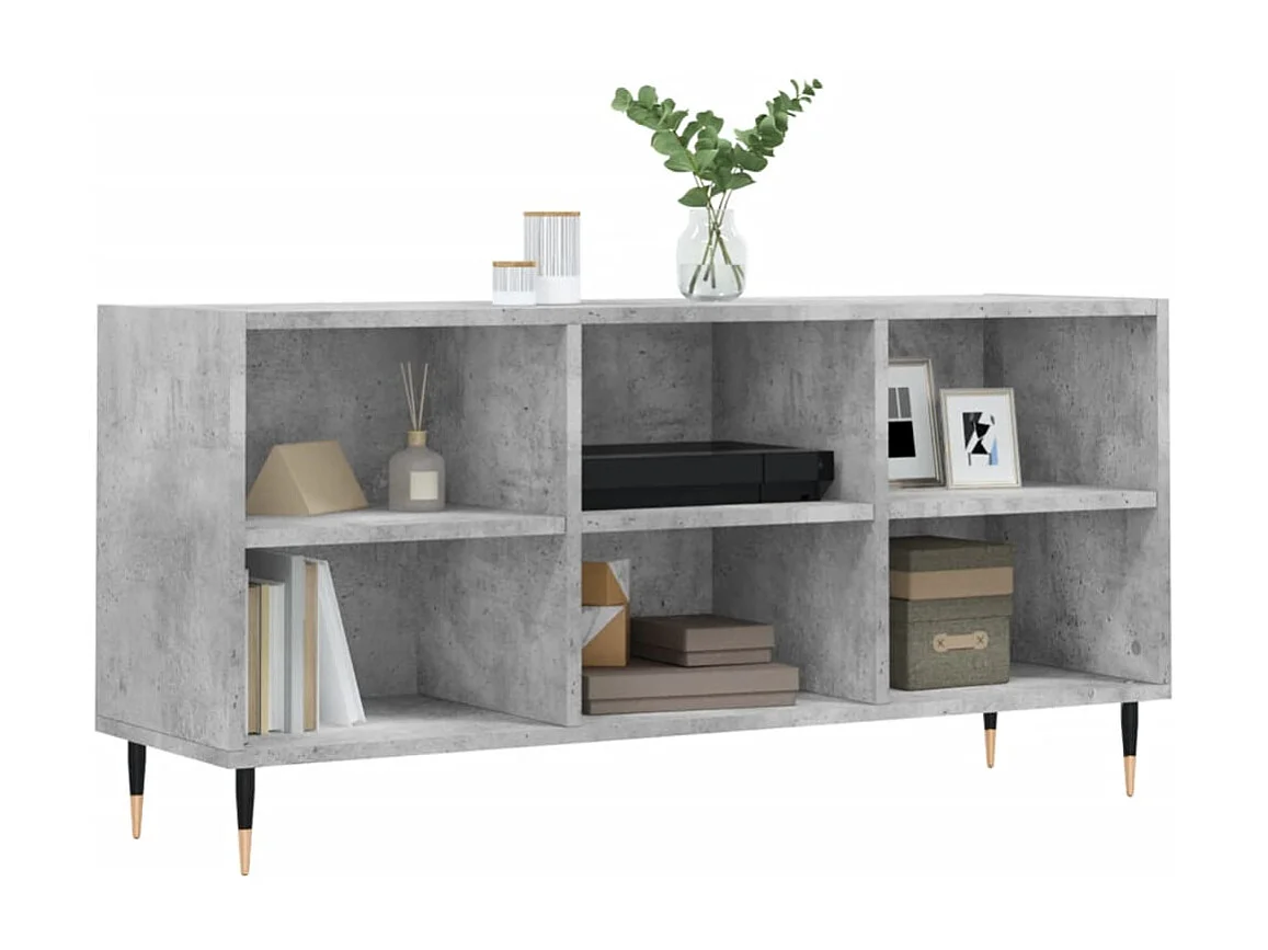 Farmington Hills  Meuble TV gris béton 103,5x30x50 cm bois d'ingénierie