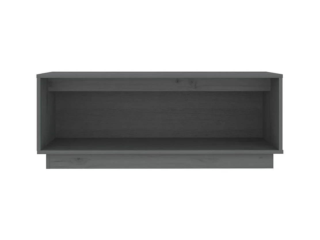 Lysira  Tv-meubel 90x35x35 cm massief grenenhout grijs