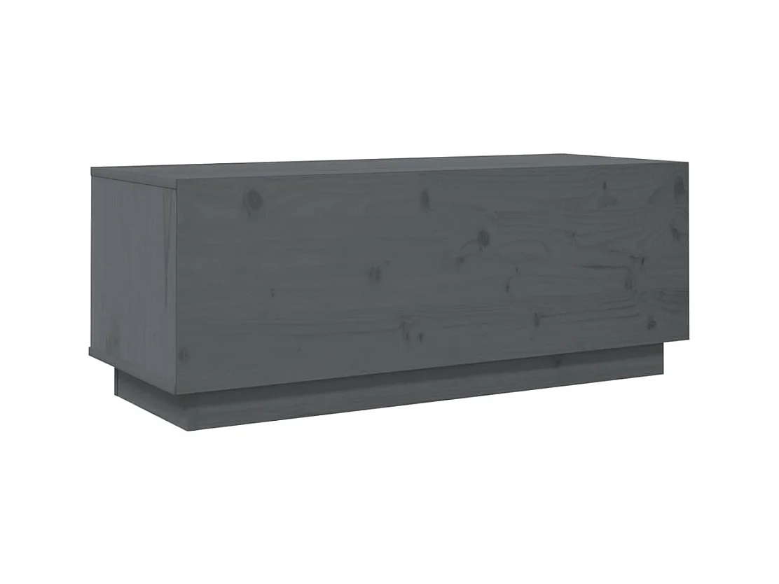 Lysira  Tv-meubel 90x35x35 cm massief grenenhout grijs