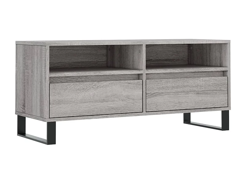 Volne  Meuble TV sonoma gris 100x34,5x44,5 cm bois d'ingénierie
