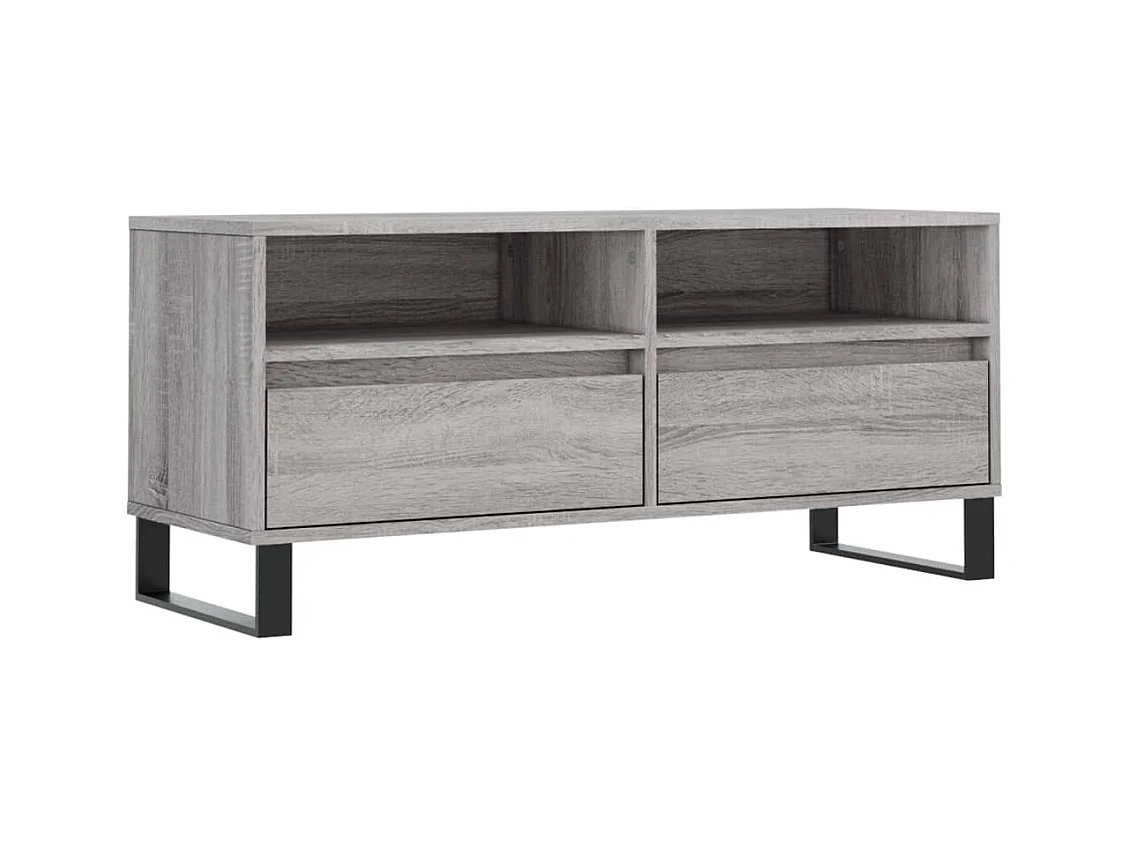 Volne  Meuble TV sonoma gris 100x34,5x44,5 cm bois d'ingénierie