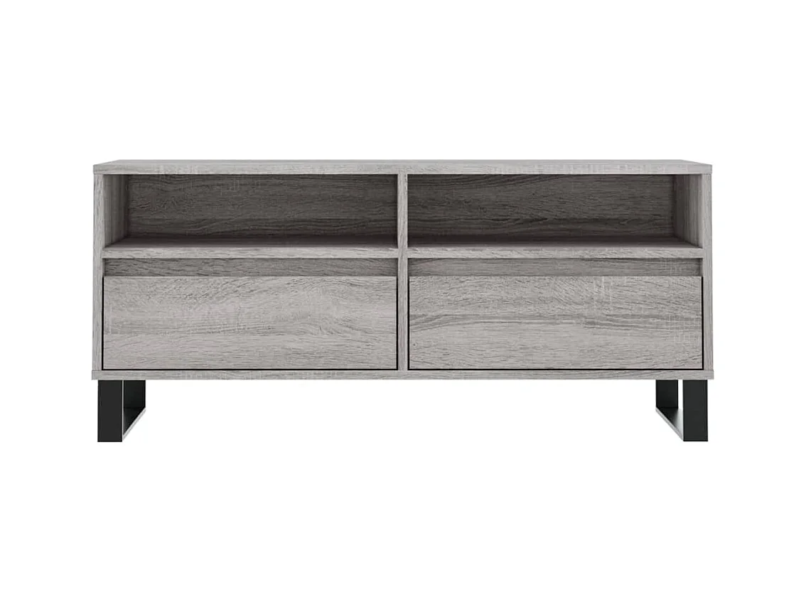 Volne  Meuble TV sonoma gris 100x34,5x44,5 cm bois d'ingénierie