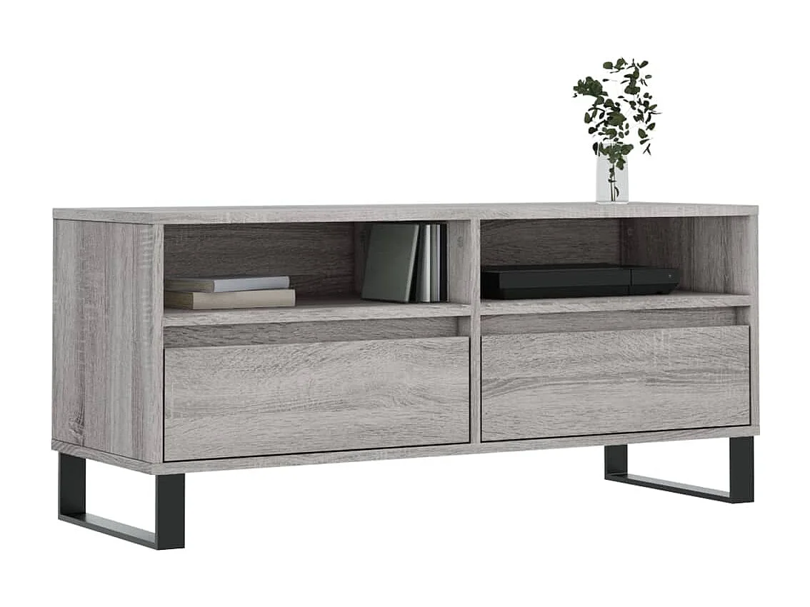 Volne  Mueble de TV madera contrachapada gris Sonoma 100x34,5x44,5 cm