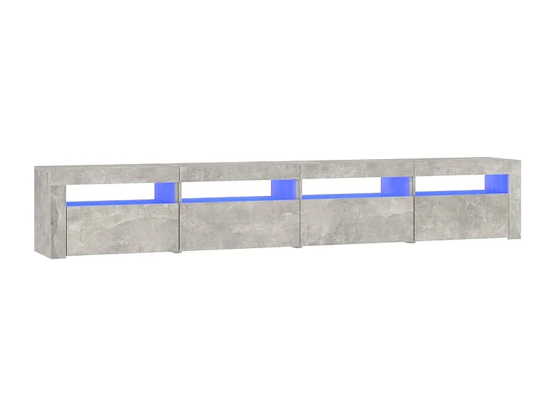 Cincinnatus  Tv-meubel met LED-verlichting 240x35x40 cm betongrijs